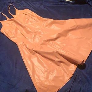Faux Leather Dress